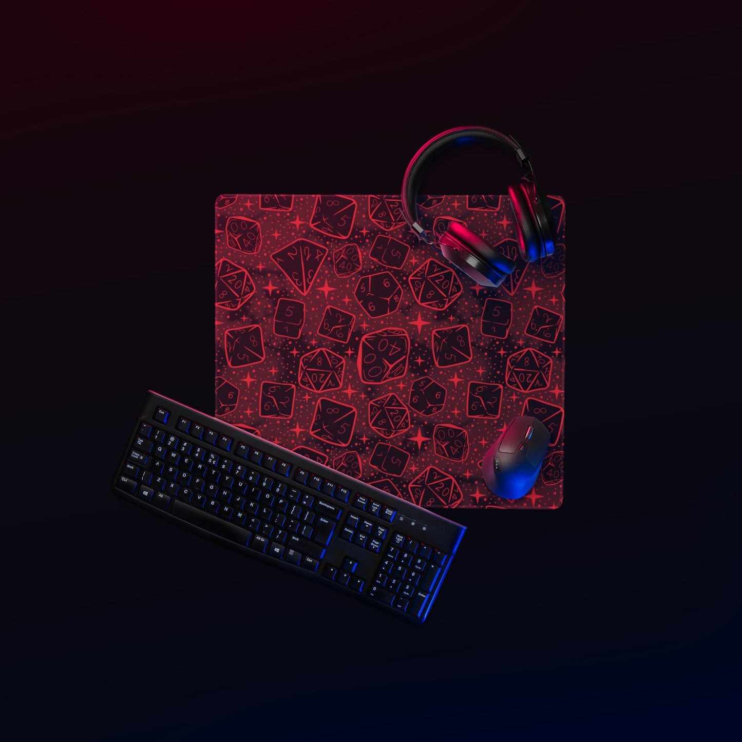 Vampire Version: Dice Pattern, Gaming Desk Mat | Dungeons and Dragons