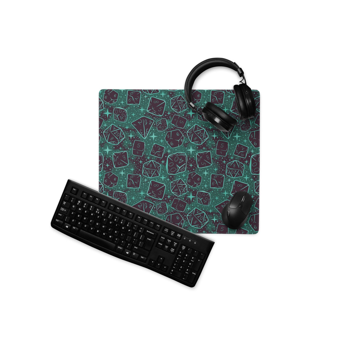 Dusk Version: Dice Pattern, Gaming Desk Mat | Dungeons and Dragons