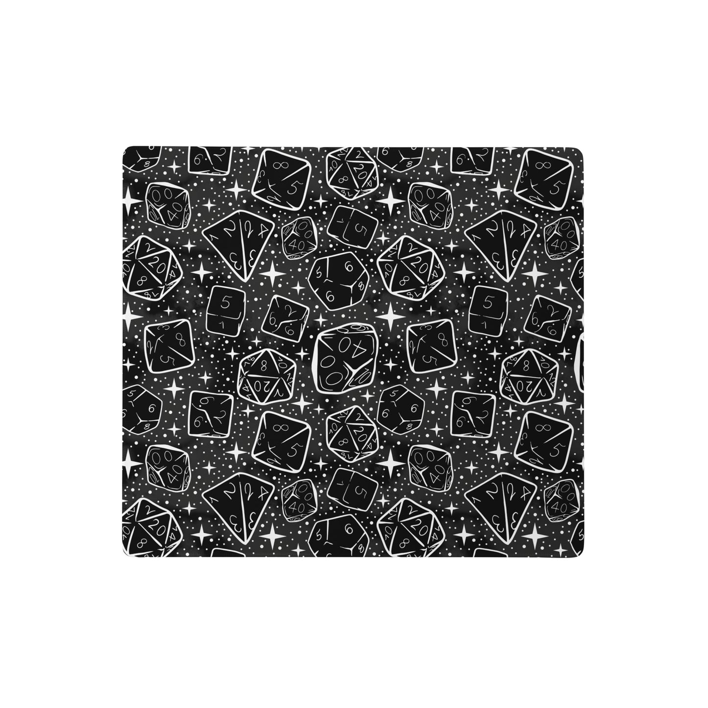 Blackout Version: Dice Pattern, Desk Mat | Dungeons and Dragons