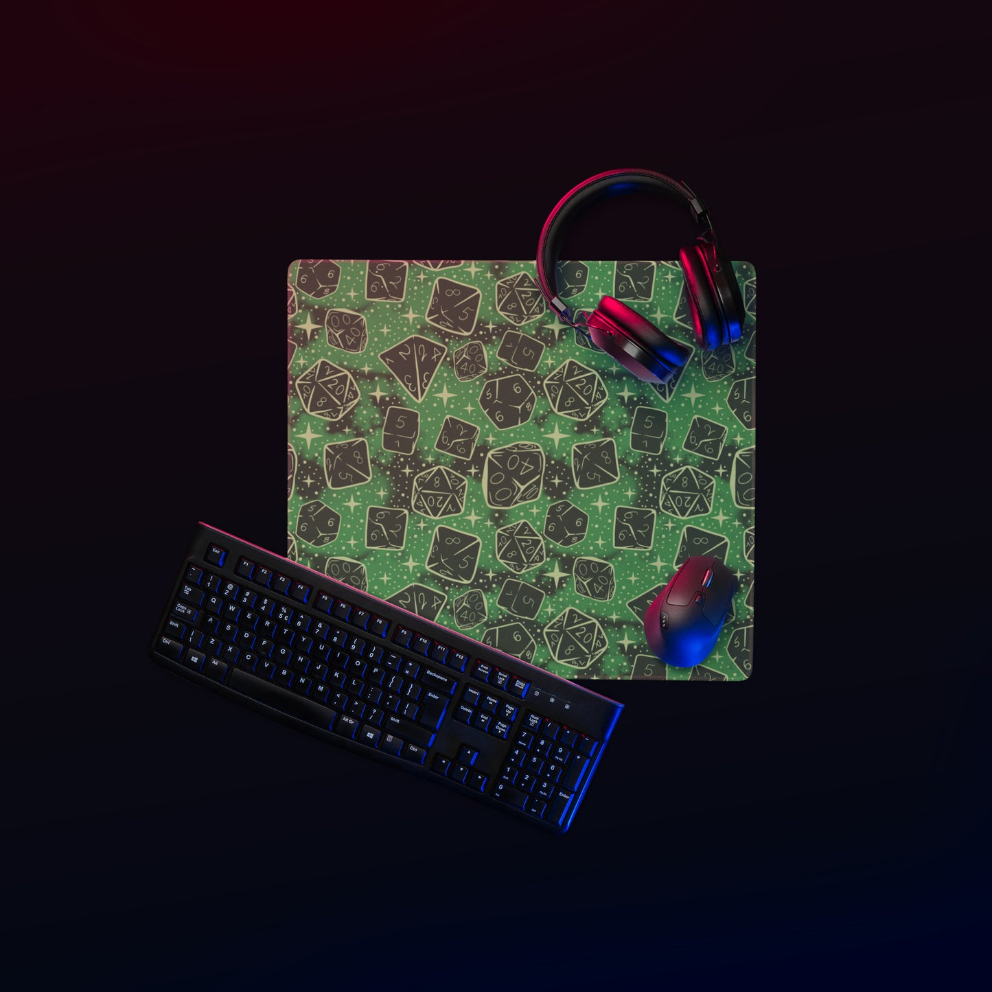 Green Goblin: Dice Pattern | Gaming Desk Mat Dungeons and Dragons