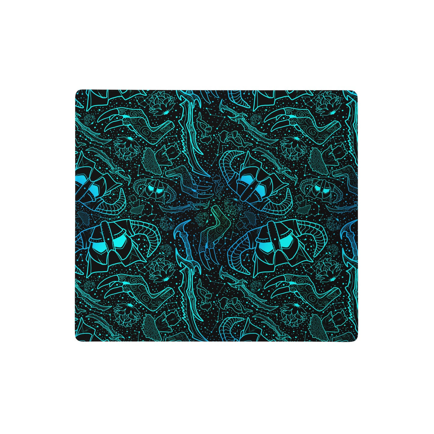 Northern Lights Nord Warrior | Gaming Desk Mat | Fantasy Scrolls