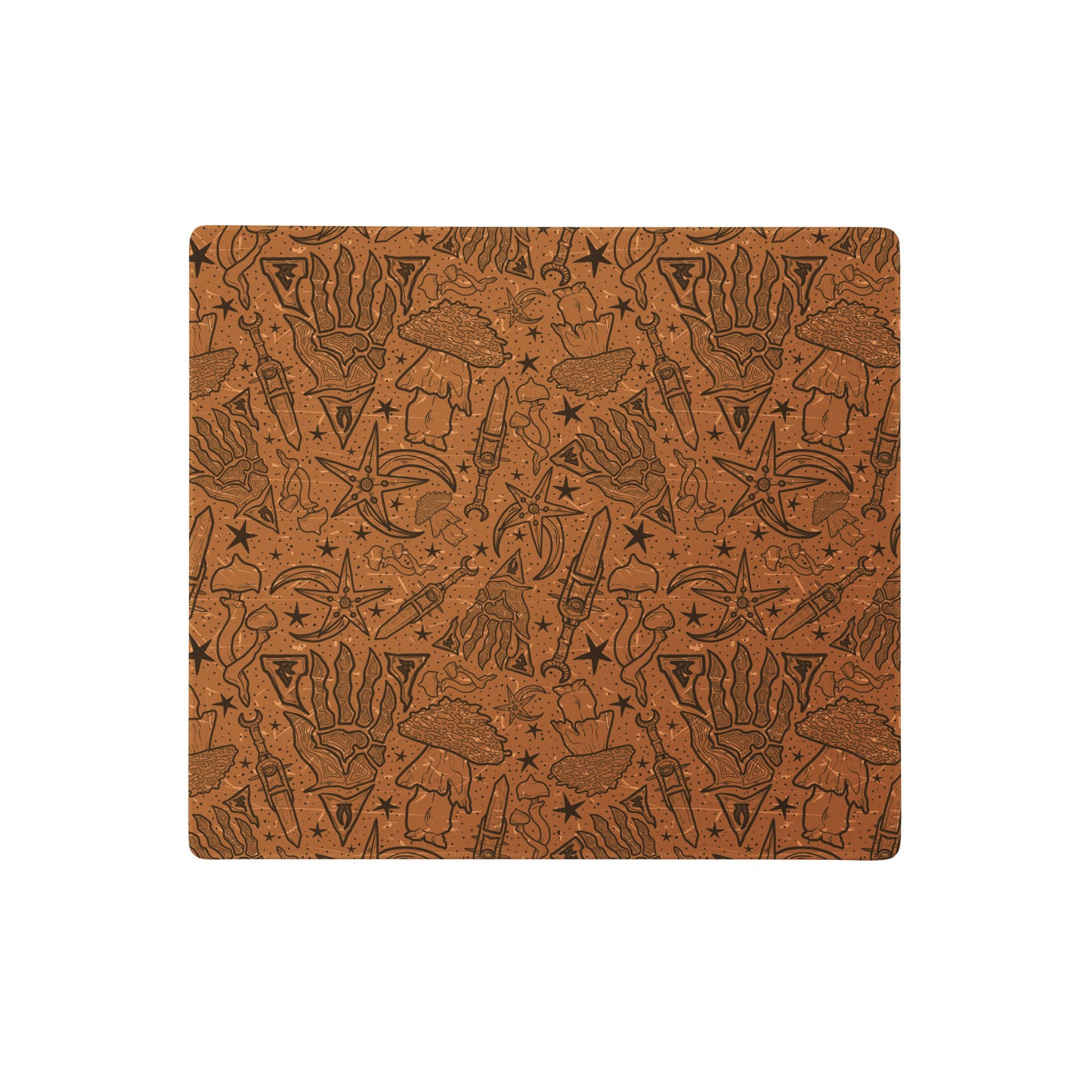 Aged Map Vr. Moon and Star Pattern | Gaming Desk Mat | Fantasy Scrolls