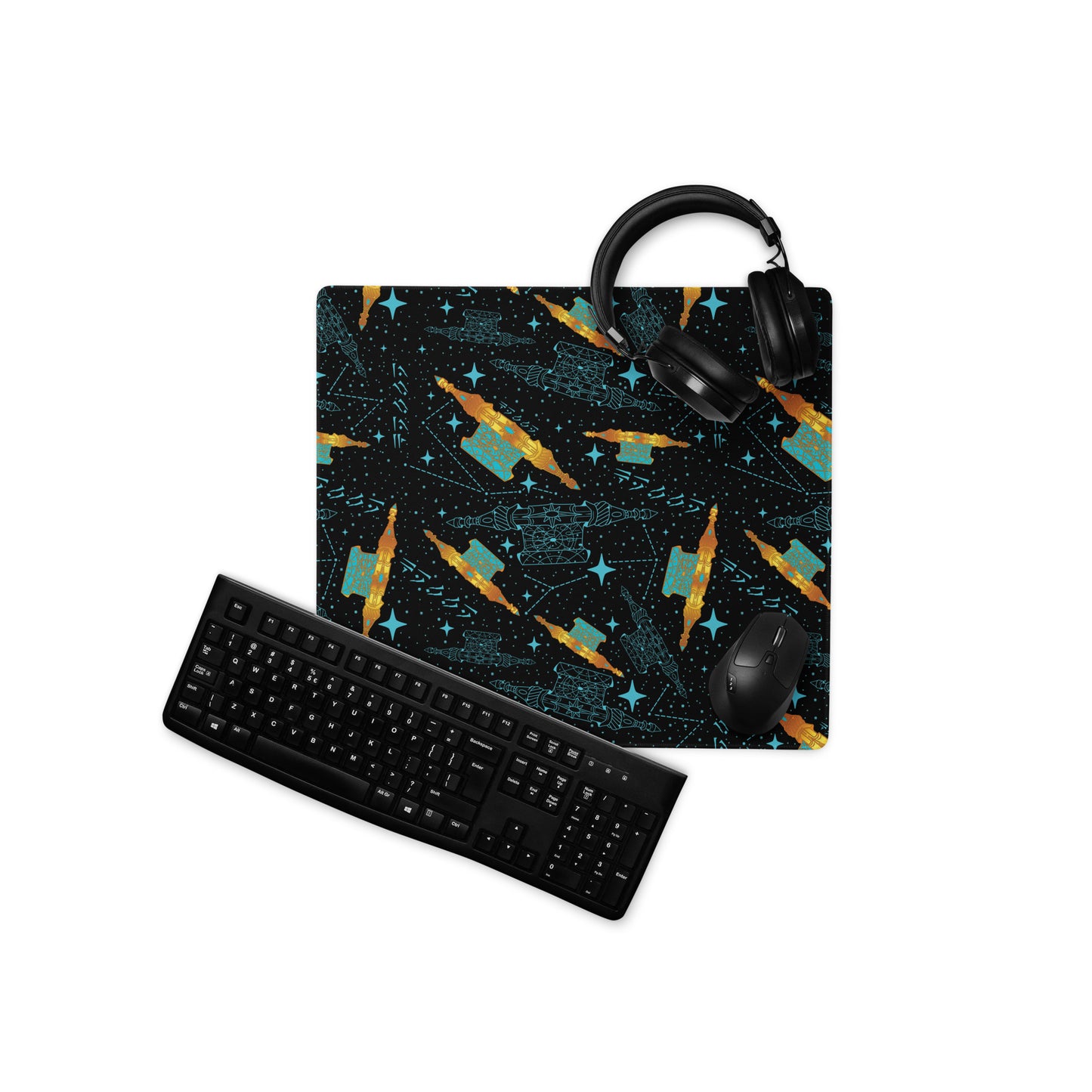 Scroll Starsign Pattern | Gaming Desk Mat | Fantasy Scrolls