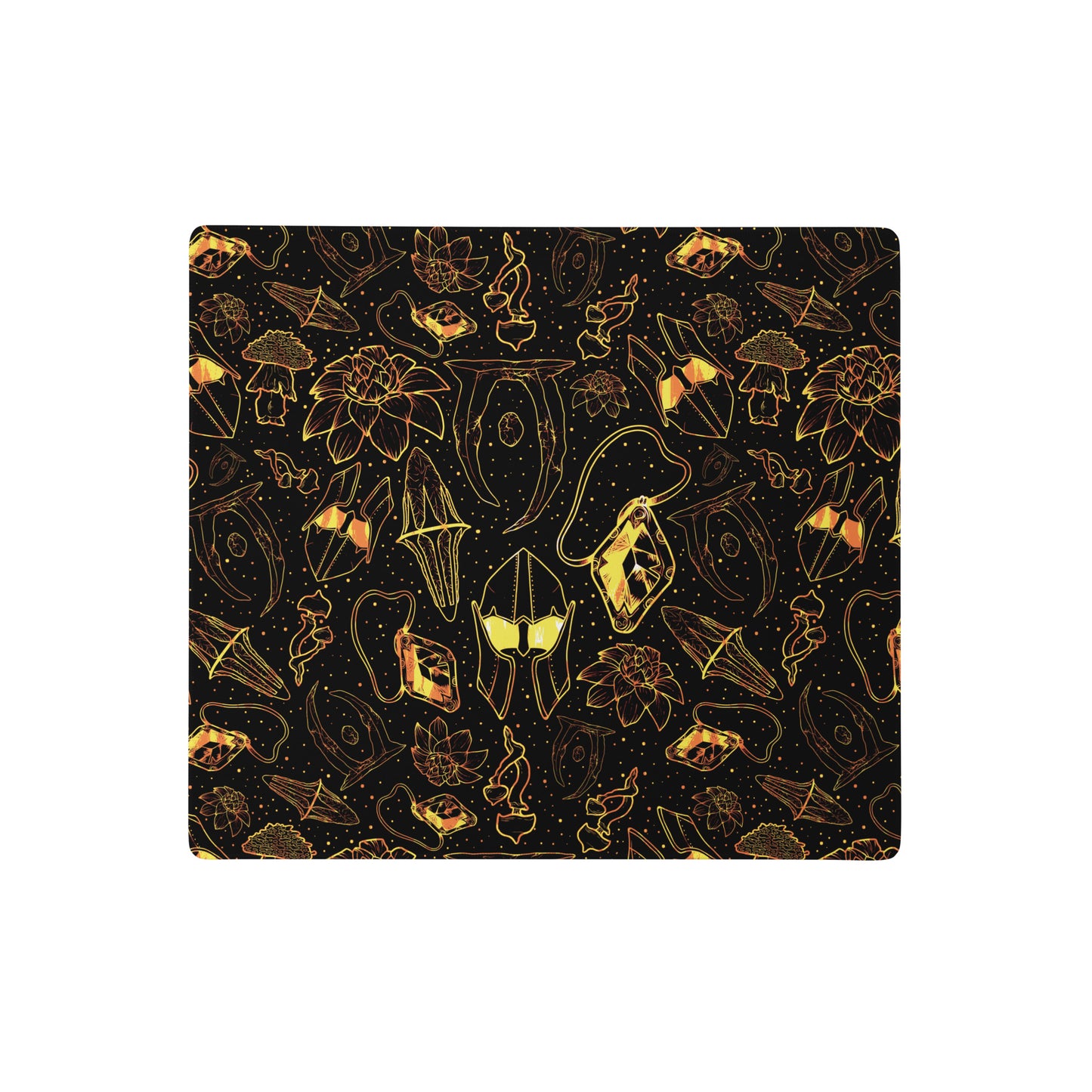 Hero of All Pattern Gaming Desk Mat | Fantasy Scrolls
