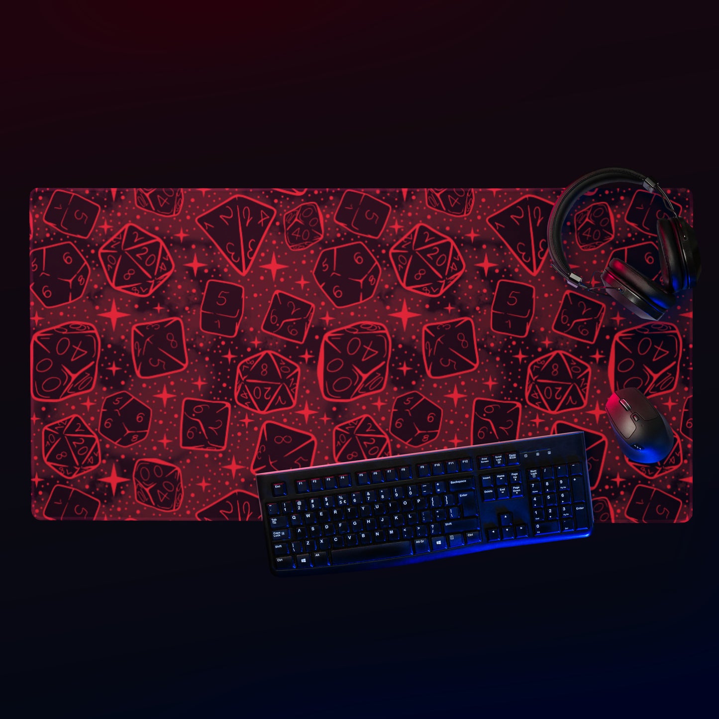 Vampire Version: Dice Pattern, Gaming Desk Mat | Dungeons and Dragons