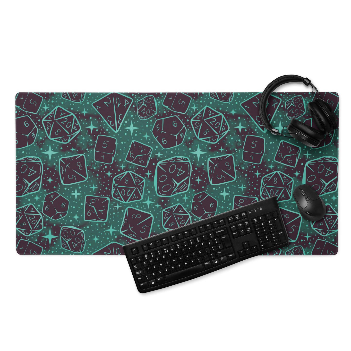 Dusk Version: Dice Pattern, Gaming Desk Mat | Dungeons and Dragons