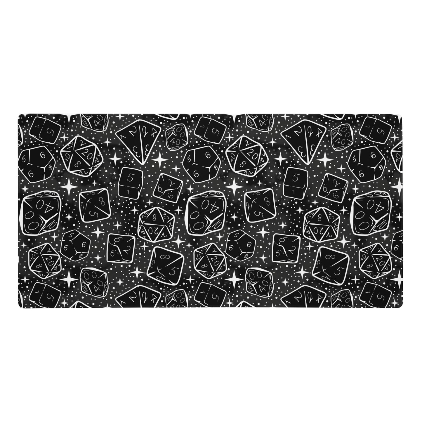 Blackout Version: Dice Pattern, Desk Mat | Dungeons and Dragons