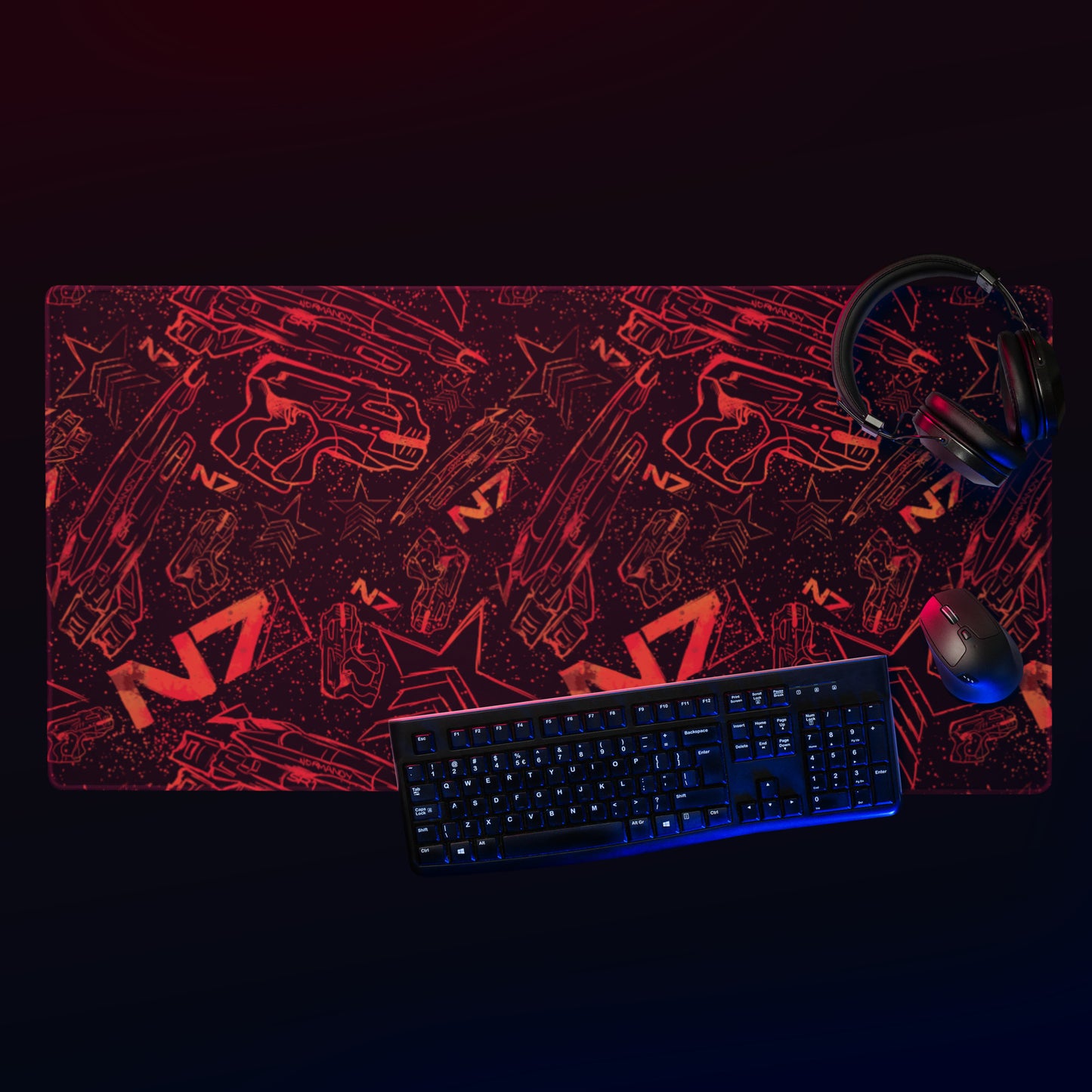 Renegade Pattern Gaming Desk Mat | Sci-fi Epic