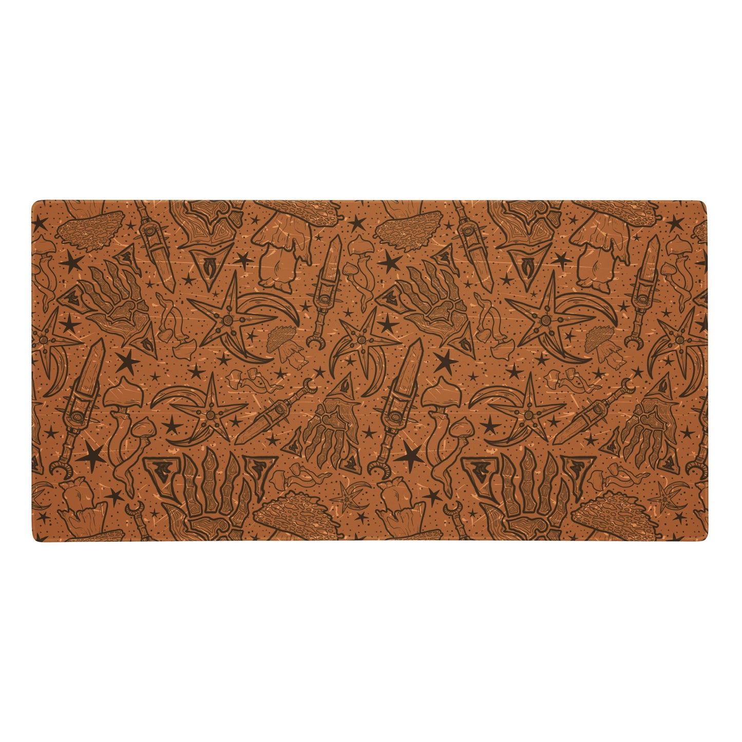 Aged Map Vr. Moon and Star Pattern | Gaming Desk Mat | Fantasy Scrolls