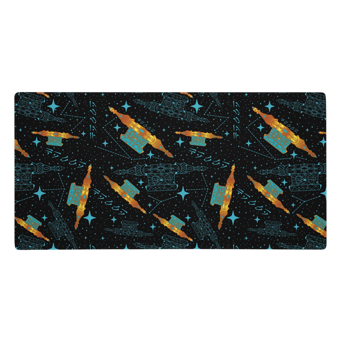 Scroll Starsign Pattern | Gaming Desk Mat | Fantasy Scrolls