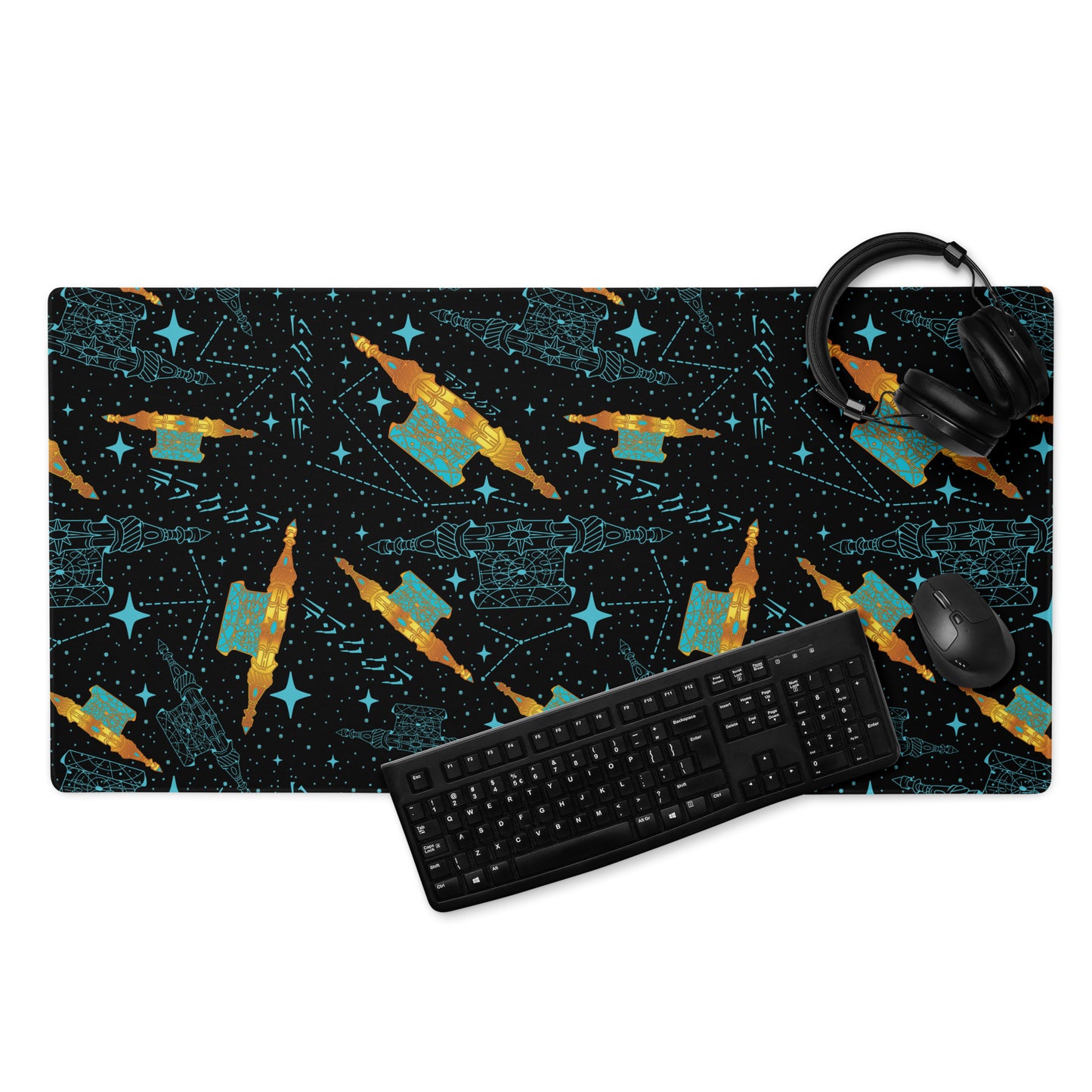 Scroll Starsign Pattern | Gaming Desk Mat | Fantasy Scrolls