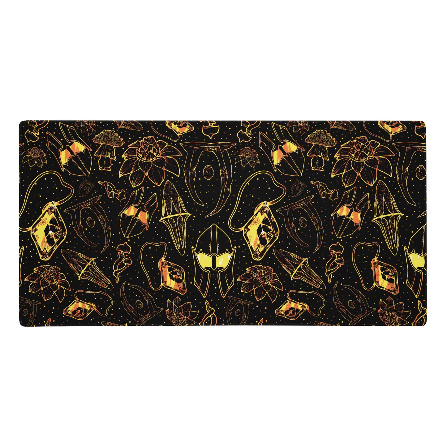 Hero of All Pattern Gaming Desk Mat | Fantasy Scrolls