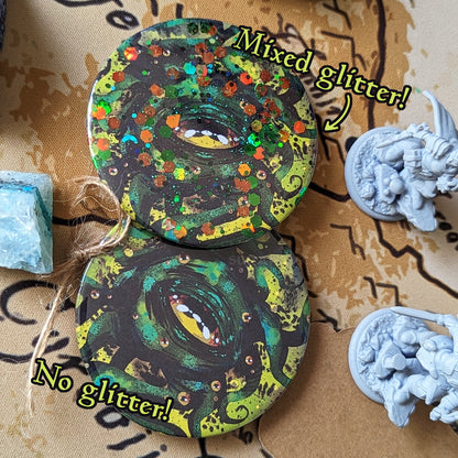 God of Knowledge 58mm Button Pin Badge [Optional Glitter]