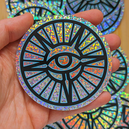Mage's Guild Holographic Glitter Circle Sticker 7.5mm Fantasy Scrolls