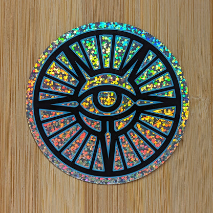Mage's Guild Holographic Glitter Circle Sticker 7.5mm Fantasy Scrolls
