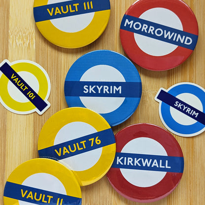 Fantasy Tube Station Stickers: Scrolls or Fallout