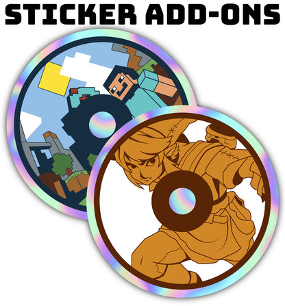 Classic Game Discs: Dragon Origins 1.5" Silver Plated Hard Enamel Pin w/ Glitter