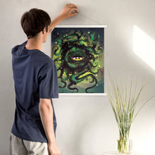 Cargar imagen en el visor de la galería, God of Knowledge Poster with Wooden Hangers | Fantasy Scrolls

