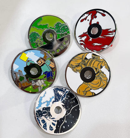 Classic Game Discs: Animal Friends 1.5" Silver Plated w/ Glitter