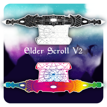 Cargar imagen en el visor de la galería, PRE-ORDER Enchanting Elder Scroll V2: Glitter Black or Rainbow Hard Enamel Pin Limited Edition 100 pcs
