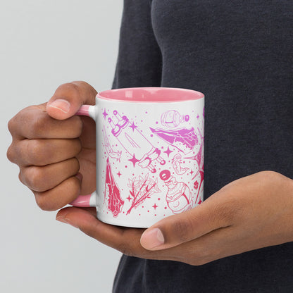 BG3 Pattern (Kawaii) Mug with Pink Inside