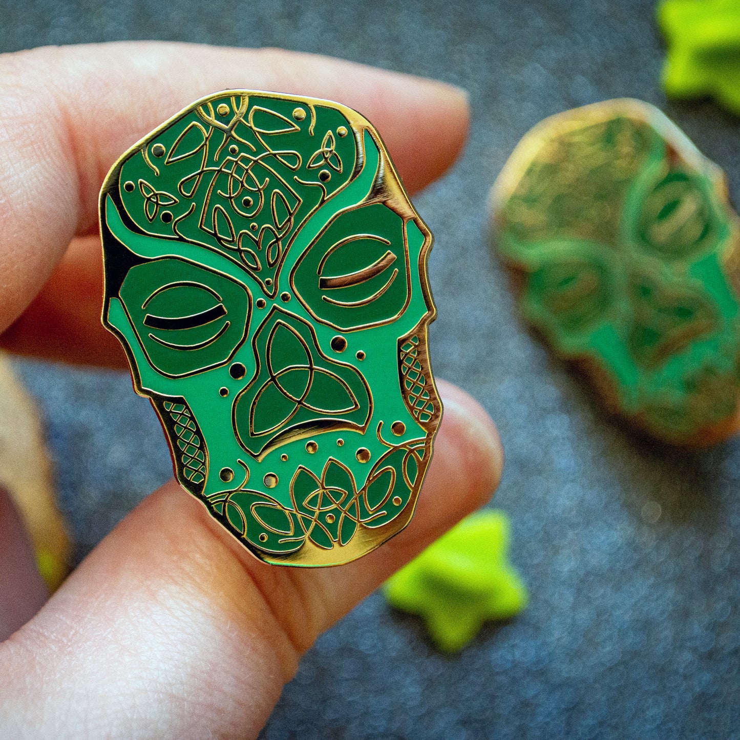 Celtic Relics: Dragon Priest Mask Enamel Pin