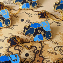 Load image into Gallery viewer, Fantasy Map | Chain Hard Enamel Pin 1.5&quot;inches | Scrolls Elder Online Gaming Gamer Game RPG

