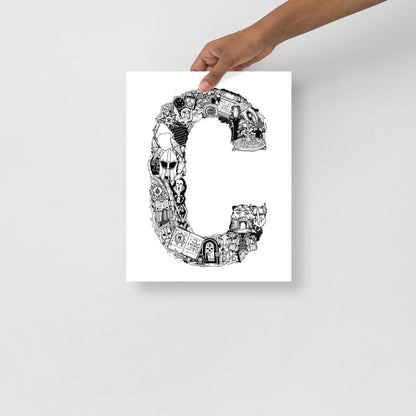 C is for Cyrodiil Unframed Poster Art Print | Fantasy Locations Series
