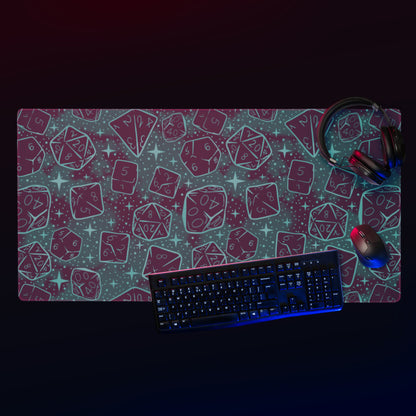 Dusk Version: Dice Pattern, Gaming Desk Mat | Dungeons and Dragons