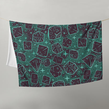 Dice Pattern, Dusk Version Throw Blanket | Dungeons and Dragons