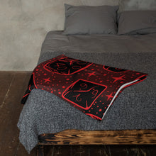 Load image into Gallery viewer, Dice Pattern, Vampire Version Throw Blanket | D20 Dungeons and Dragons
