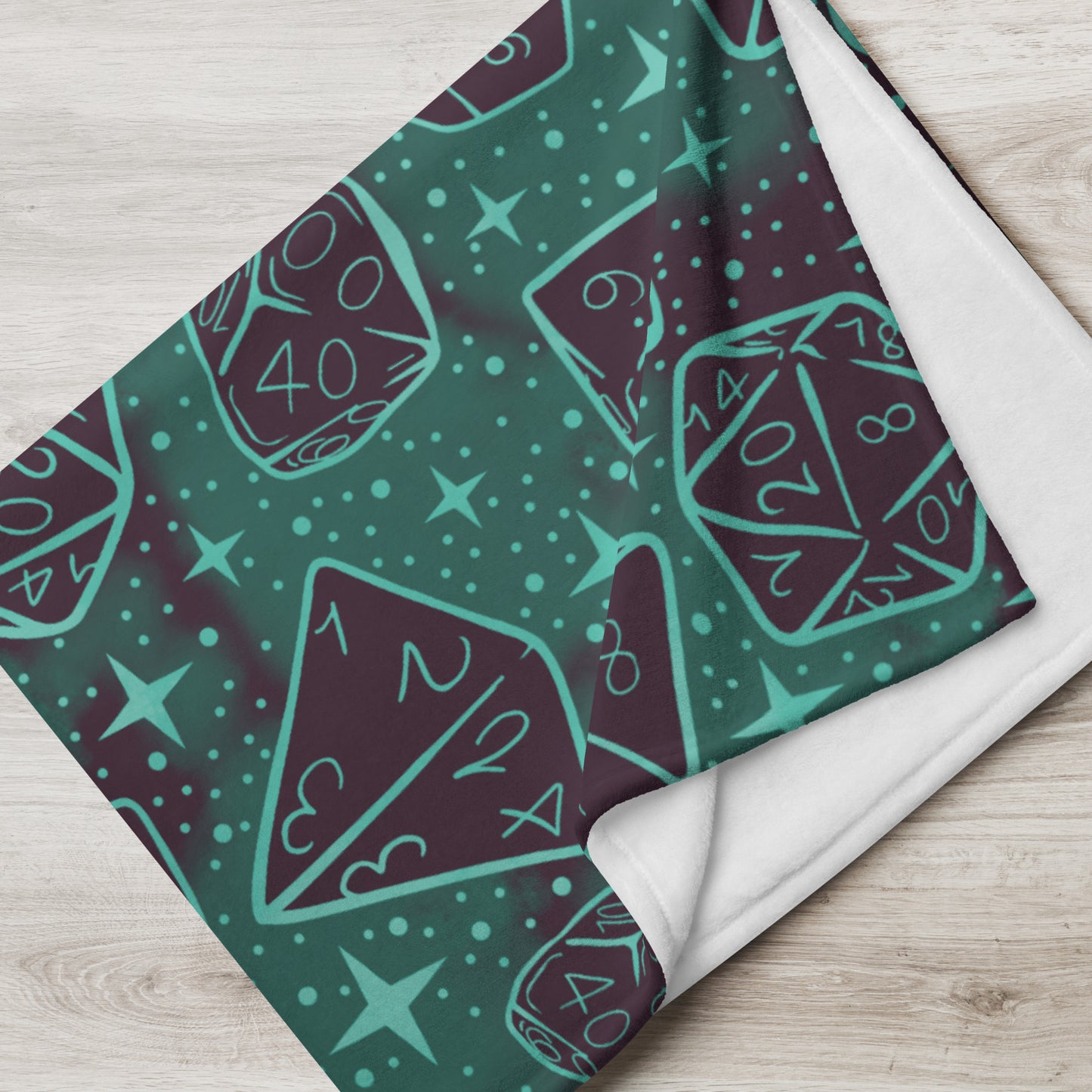 Dice Pattern, Dusk Version Throw Blanket | Dungeons and Dragons