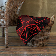 Load image into Gallery viewer, Dice Pattern, Vampire Version Throw Blanket | D20 Dungeons and Dragons
