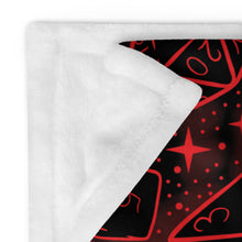 Load image into Gallery viewer, Dice Pattern, Vampire Version Throw Blanket | D20 Dungeons and Dragons
