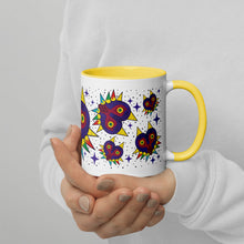 Load image into Gallery viewer, Celtic Knot Mask Mug with Colour Inside | Legend Fantasy RPG Kid Fantasy Bright Ocarina Japanese Skyward Twilight
