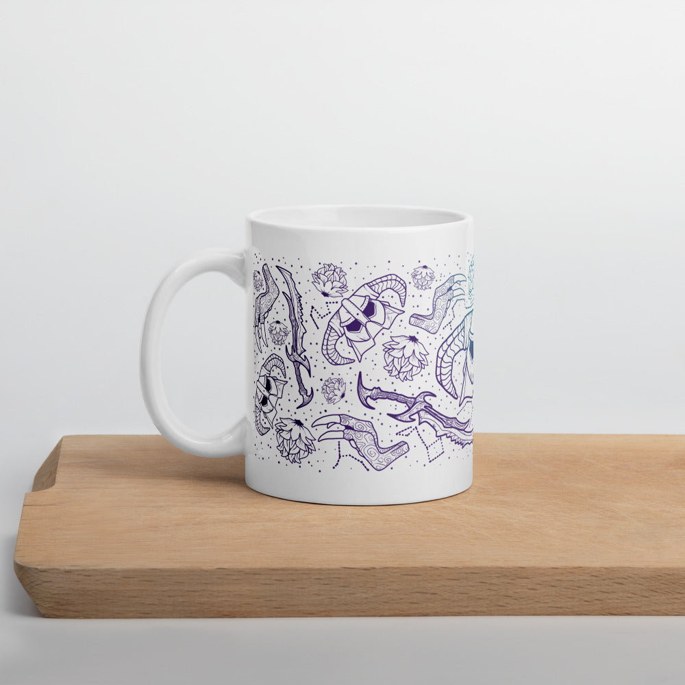 Northern Lights Nord Warrior Mug | 11oz Ceramic | Scrolls Elder Fantasy