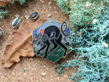 Load image into Gallery viewer, Black Dog 1.5&quot; Hard Enamel Pin | Celtic Cryptids

