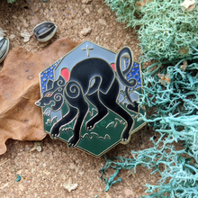 Load image into Gallery viewer, Black Dog 1.5&quot; Hard Enamel Pin | Celtic Cryptids
