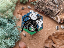 Load image into Gallery viewer, Cat-sìth 1.5&quot; Hard Enamel Pin | Celtic Cryptids
